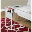 Atlin Designs Metal End Table with Magazine Rack in White