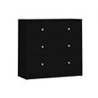 Atlin Designs Traditional 3-Drawer Engineered Wood Chest Dresser in Black