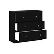 Atlin Designs Traditional 3-Drawer Engineered Wood Chest Dresser in Black
