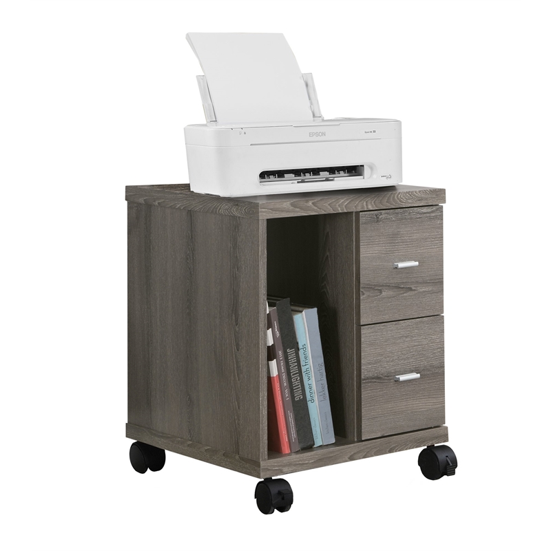 Atlin Designs Computer Printer Stand with Castors in Dark Taupe