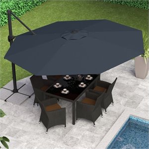 atlin designs deluxe offset patio umbrella in black