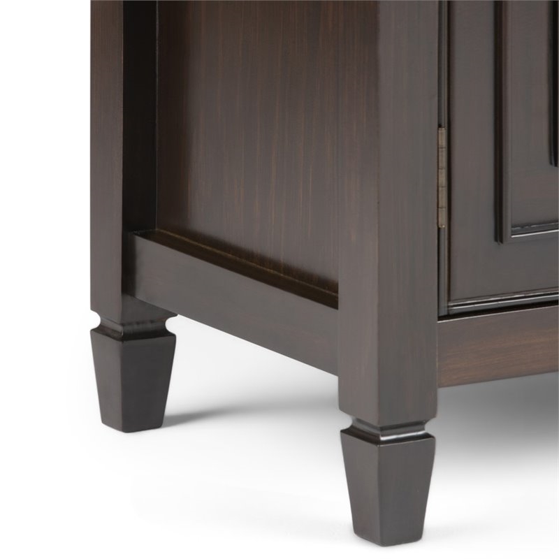 Atlin Designs Traditional Wood Entryway Storage Cabinet in Chestnut Brown