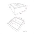 Atlin Designs Coffee Table Storage Ottoman in Gray