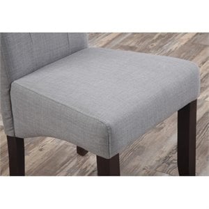 atlin designs deluxe dining chair in dove gray (set of 2)