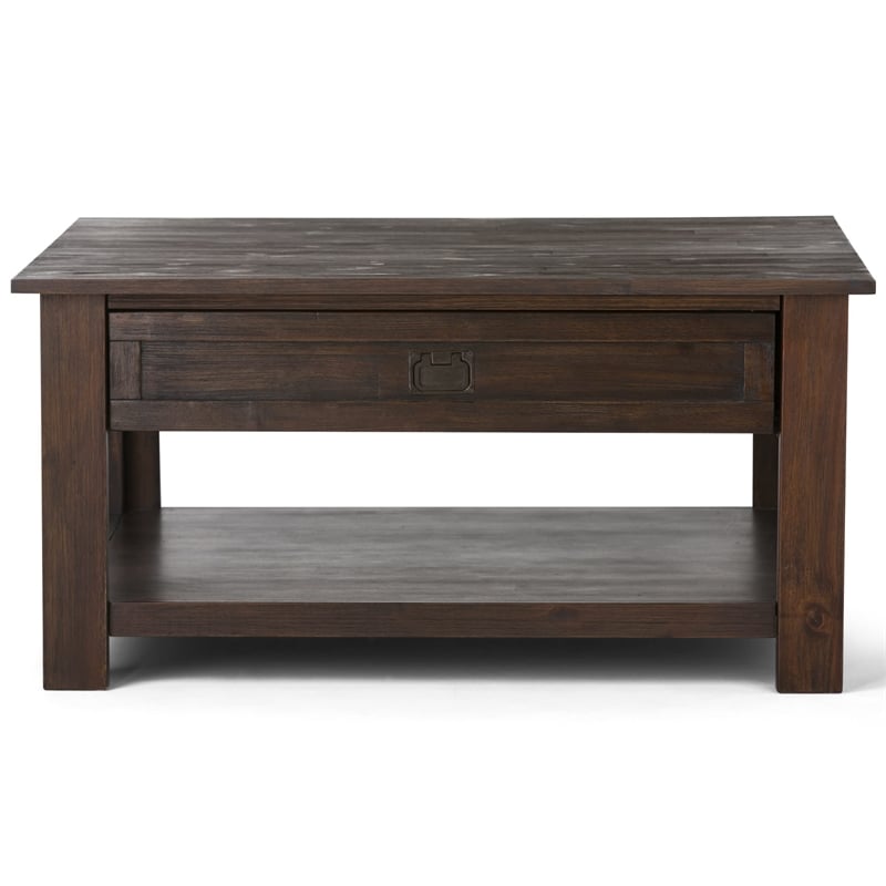 Atlin Designs Coffee Table in Distressed Charcoal Brown