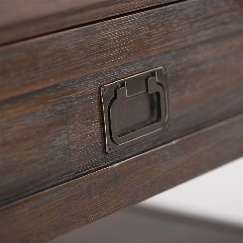 Atlin Designs Coffee Table in Distressed Charcoal Brown