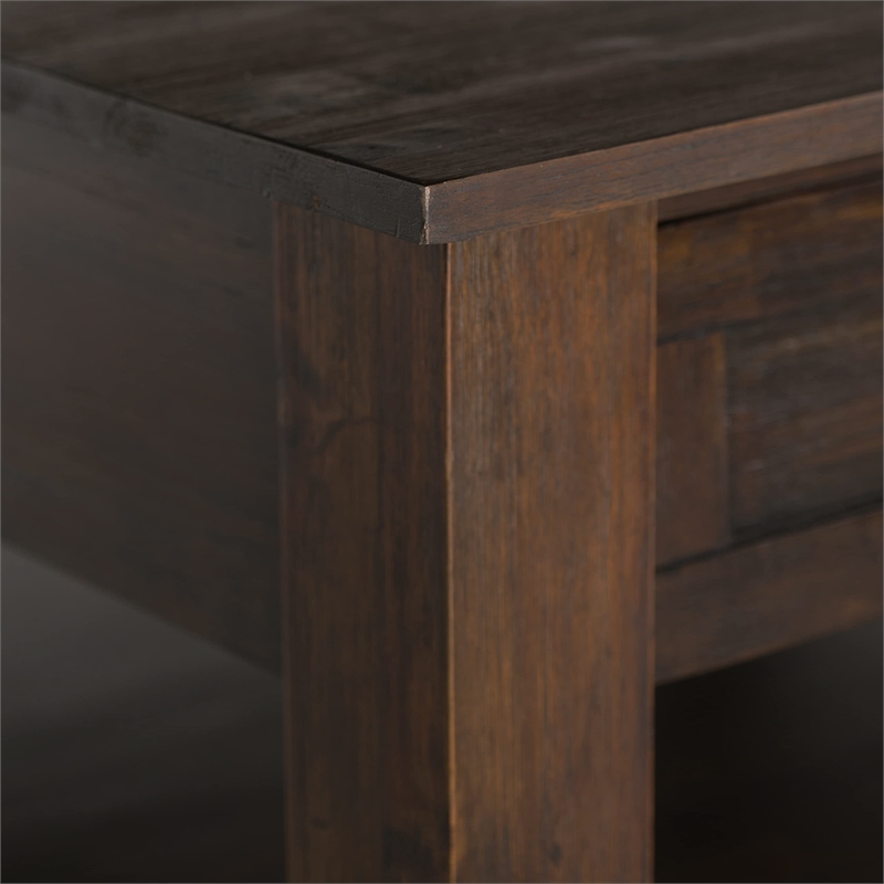 Atlin Designs Coffee Table in Distressed Charcoal Brown