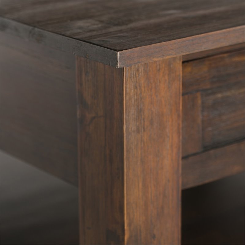 Atlin Designs Coffee Table in Distressed Charcoal Brown
