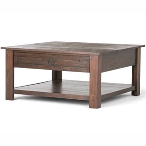 Atlin Designs Coffee Table in Distressed Charcoal Brown