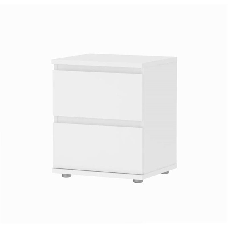 Atlin Designs 2 Drawer Nightstand in White