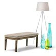 Atlin Designs Tufted Living Room Bench in Natural