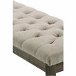 Atlin Designs Tufted Living Room Bench in Natural