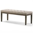Atlin Designs Tufted Living Room Bench in Natural