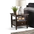 Atlin Designs Transitional Wood End Side Table in Tobacco Brown