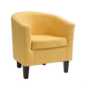 atlin designs fabric tub chair in yellow