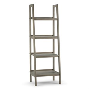 atlin designs 4 shelf ladder bookcase in distressed gray