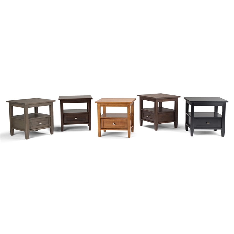 Atlin Designs End Table in Farmhouse Brown