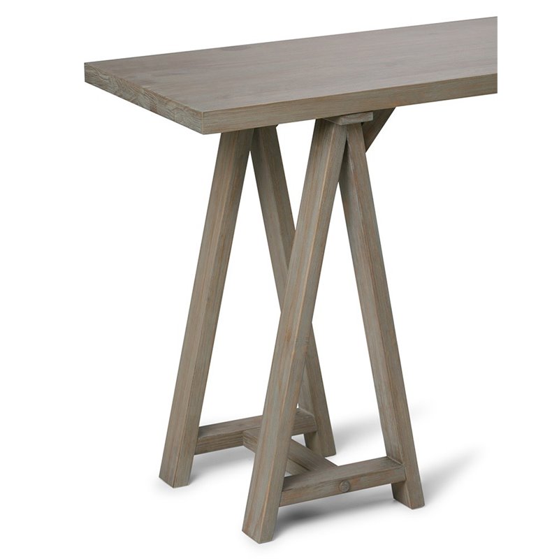 Atlin Designs Console Table in Distressed Gray