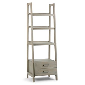 atlin designs 4 shelf ladder bookcase in gray