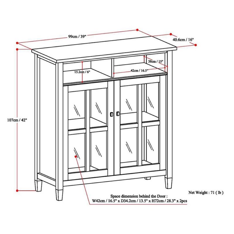 Atlin Designs Accent Cabinet in Tobacco Brown