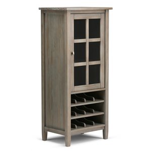 atlin designs wine cabinet in distressed gray