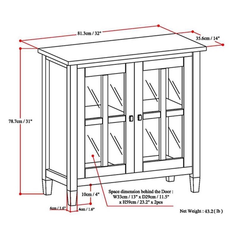 Atlin Designs Accent Cabinet in Distressed Gray