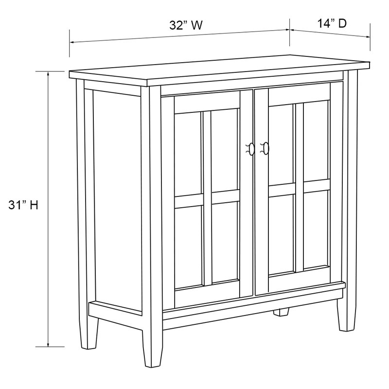 Atlin Designs Accent Cabinet in Tobacco Brown