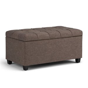 Atlin Designs Storage Ottoman in Fawn Brown