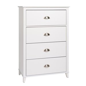 atlin designs 4 drawer chest in white
