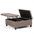 Atlin Designs Storage Coffee Table Ottoman in Fawn Brown