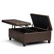 Atlin Designs Storage Coffee Table Ottoman in Chocolate Brown
