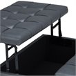 Atlin Designs Storage Coffee Table Ottoman in Stone Gray