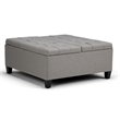 Atlin Designs Storage Coffee Table Ottoman in Dove Gray