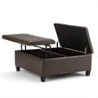 Atlin Designs Storage Coffee Table Ottoman in Chocolate Brown