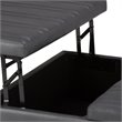 Atlin Designs Storage Coffee Table Ottoman in Stone Gray
