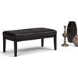 Atlin Designs Faux Leather Tufted Ottoman Bench in Black