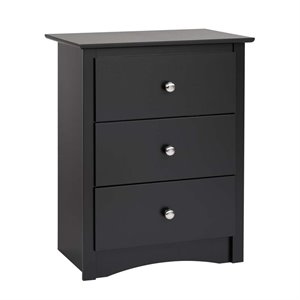 atlin designs modern 3 drawer tall nightstand