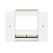 Atlin Designs Wood Queen Murphy Bed & 2 Organizers with Doors in White