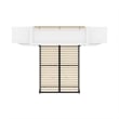 Atlin Designs Wood Queen Murphy Bed & 2 Organizers with Doors in White