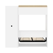 Atlin Designs Contemporary Wood Full Murphy Bed and Closet Organizer in White