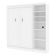 Atlin Designs Contemporary Wood Full Murphy Bed and Closet Organizer in White