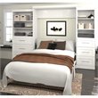 Atlin Designs Queen Wall Bed with Storage in White