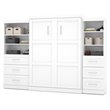 Atlin Designs Queen Wall Bed with Storage in White
