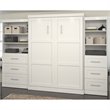 Atlin Designs Queen Wall Bed with Storage in White