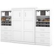 Atlin Designs Queen Wall Bed with Storage in White
