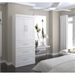 Atlin Designs 3-Drawer Set and Door Wood Storage Unit in White