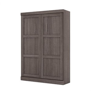 Atlin Designs 109&quot Full Wall Bed in Bark Gray