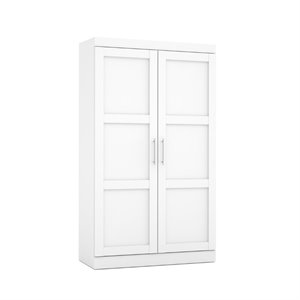 atlin designs pullout armoire in white
