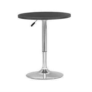 atlin designs adjustable round pub table in black