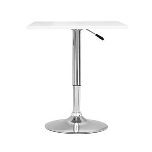 atlin designs adjustable square pub table in white